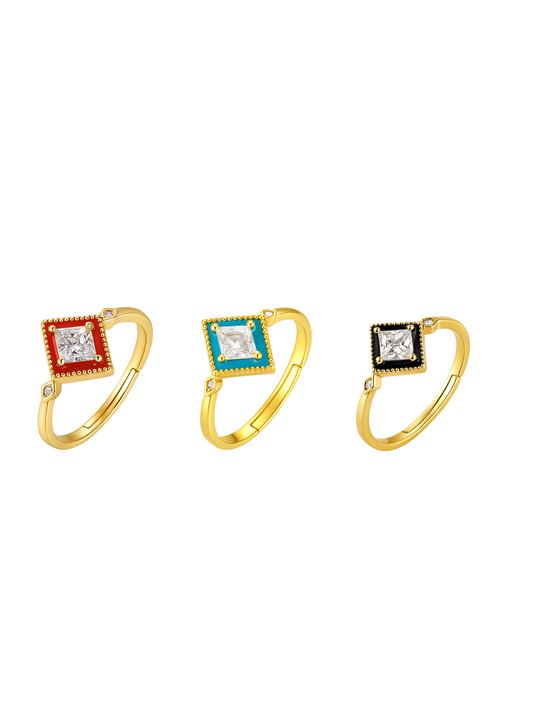 Aura Enamel Gem Ring