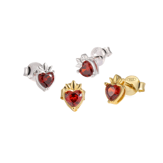 Crimson Crown Earrings