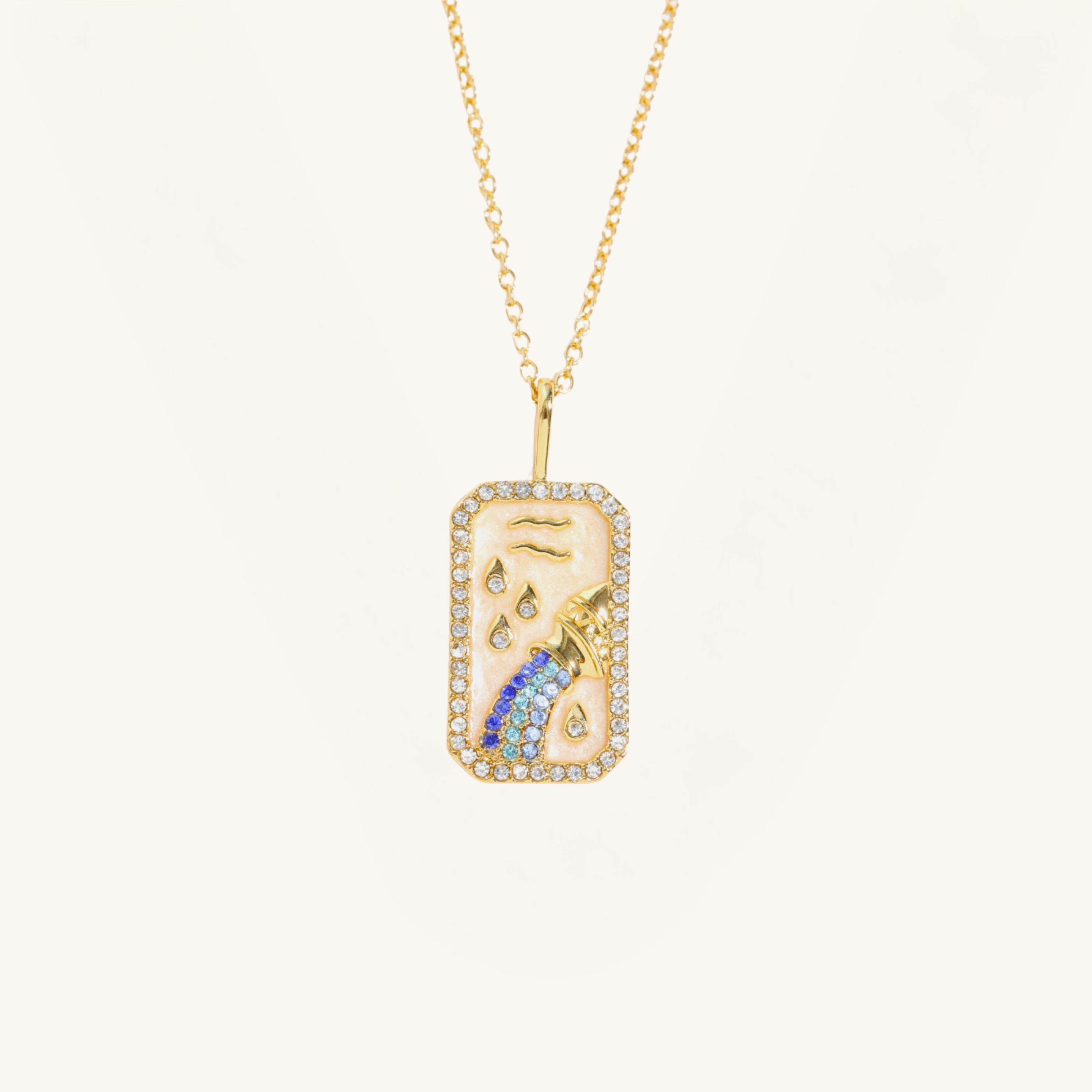 Rhinestone Constellation Pendant Copper Necklace