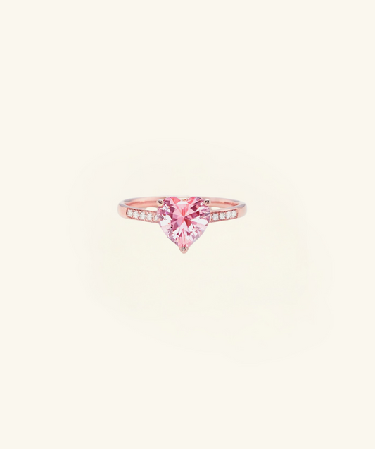 Heart Zircon 925 Sterling Silver Ring