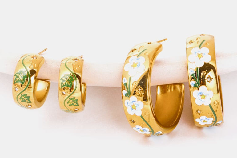 Floral C-hoops