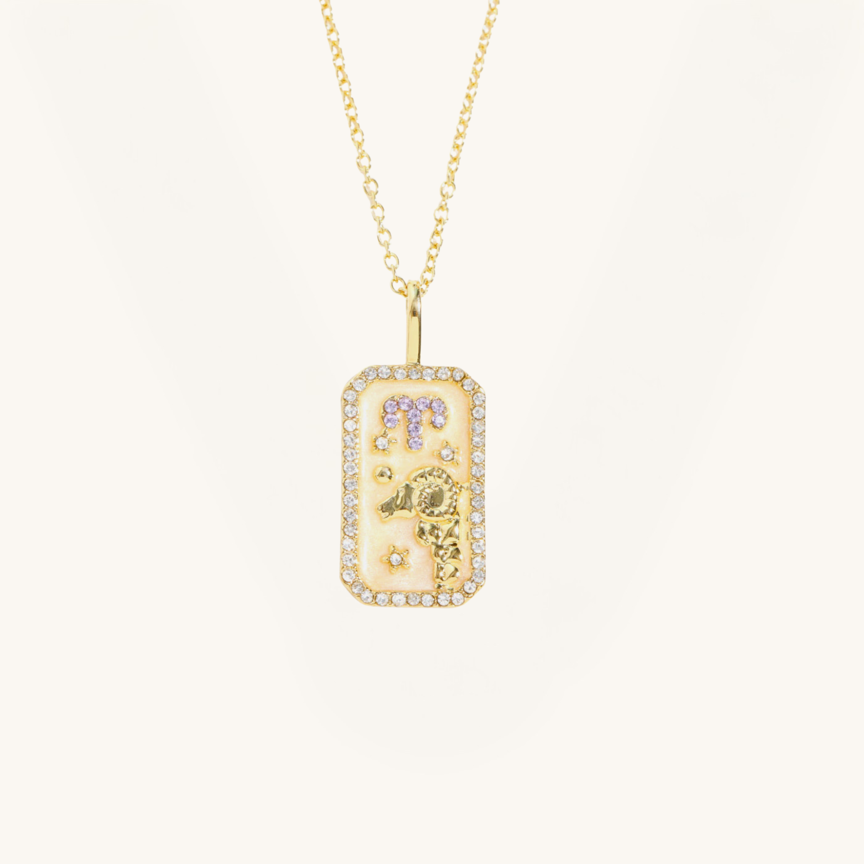 Rhinestone Constellation Pendant Copper Necklace