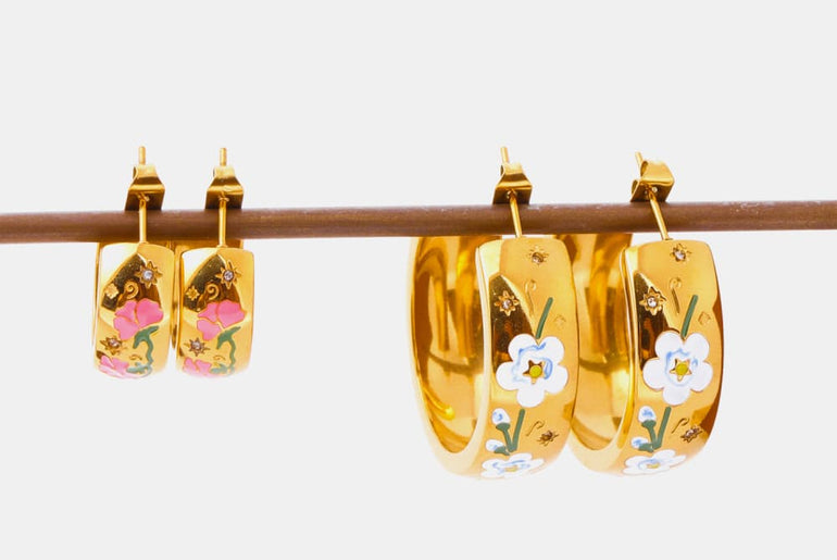 Floral C-hoops