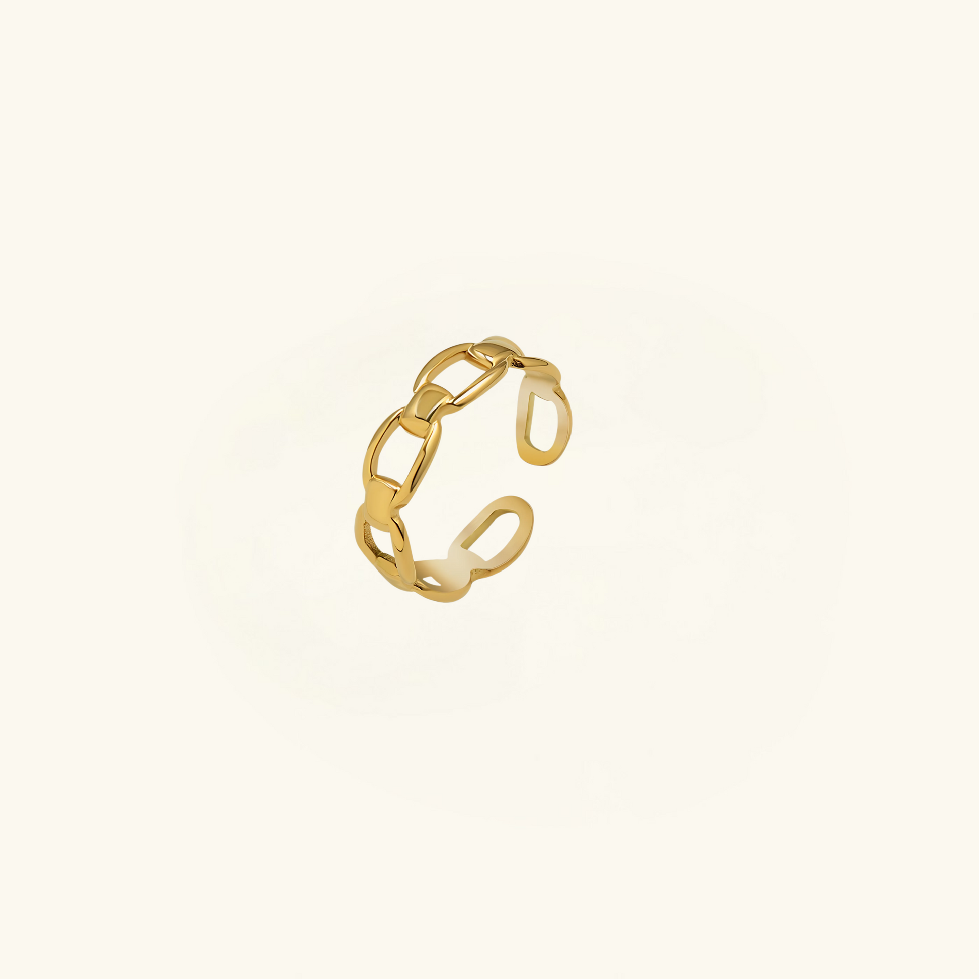 Titanium Steel Gold-Plated Adjustable Ring