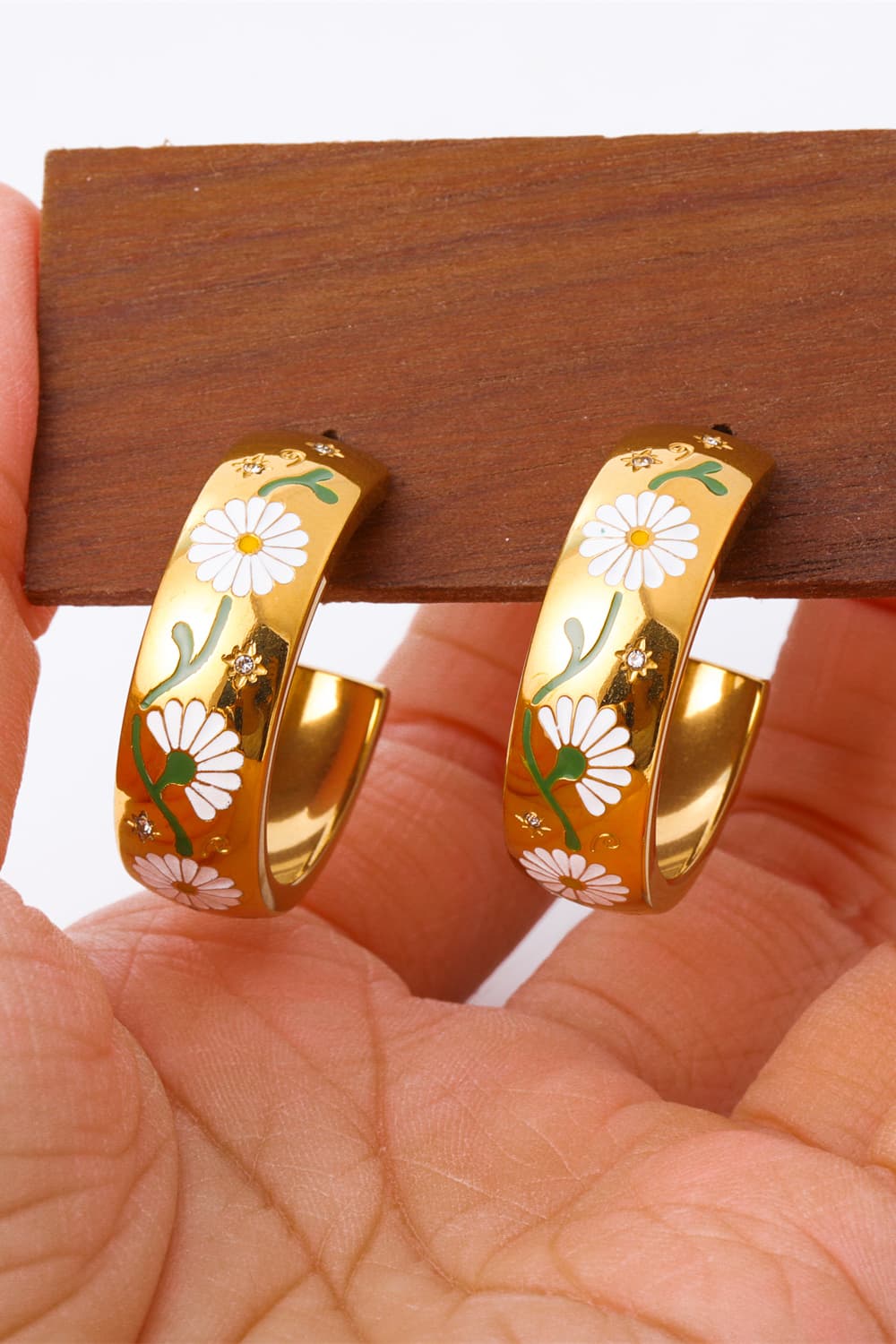 Floral C-hoops