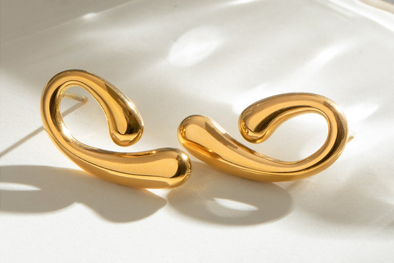 18K Gold-Plated Stainless Steel Earrings