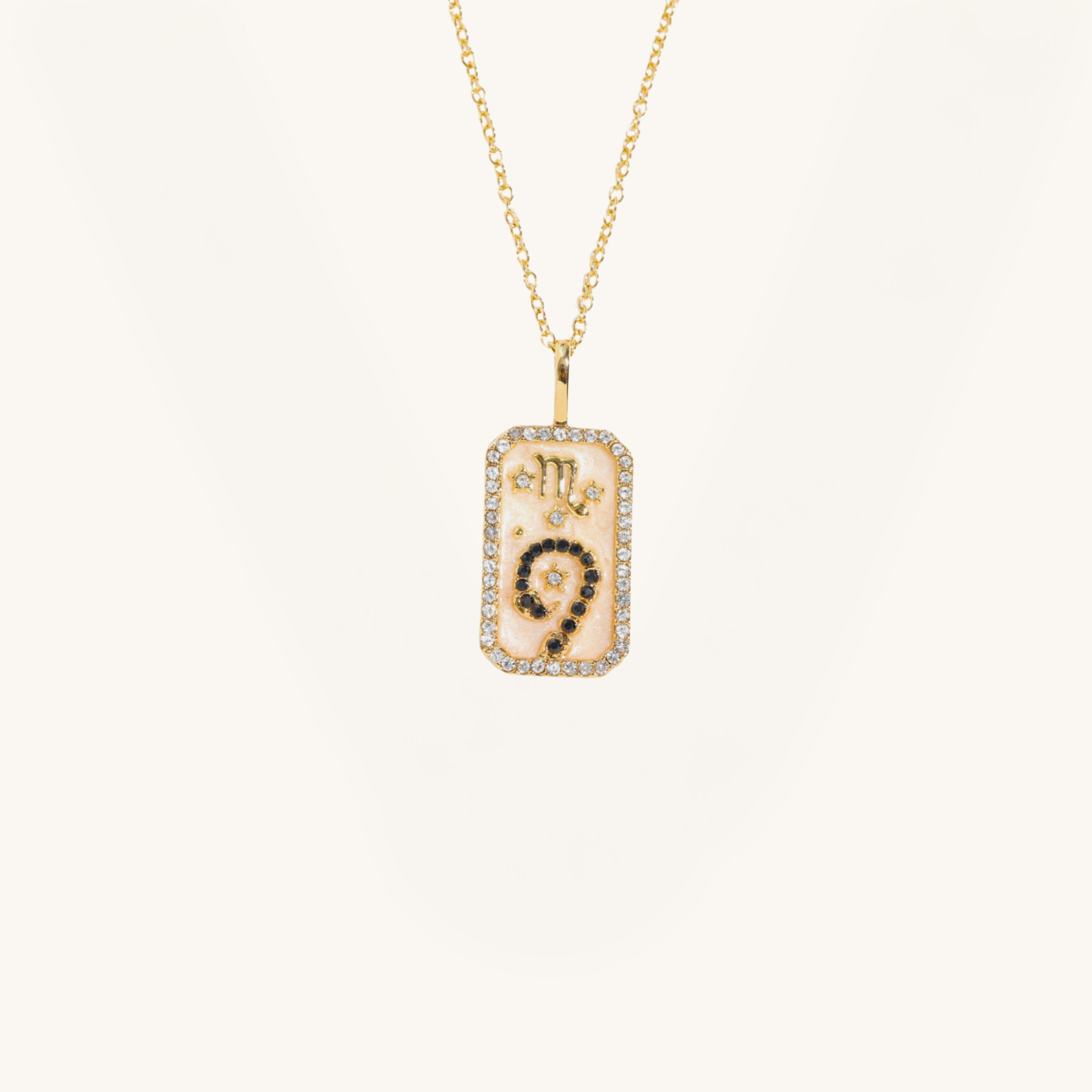 Rhinestone Constellation Pendant Copper Necklace