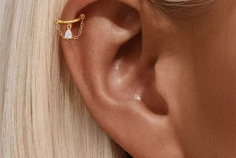 Pear Chain Drop Earring