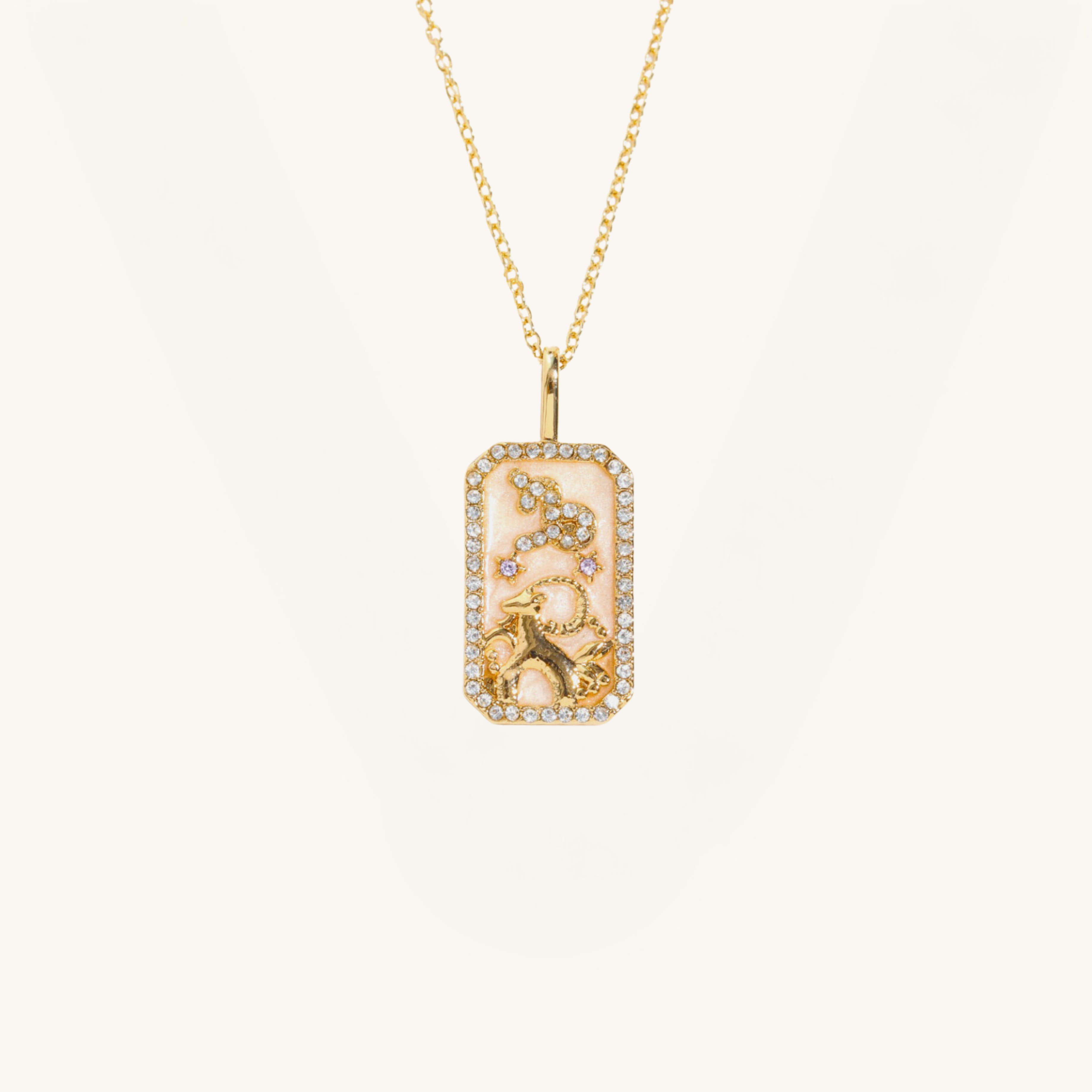 Rhinestone Constellation Pendant Copper Necklace