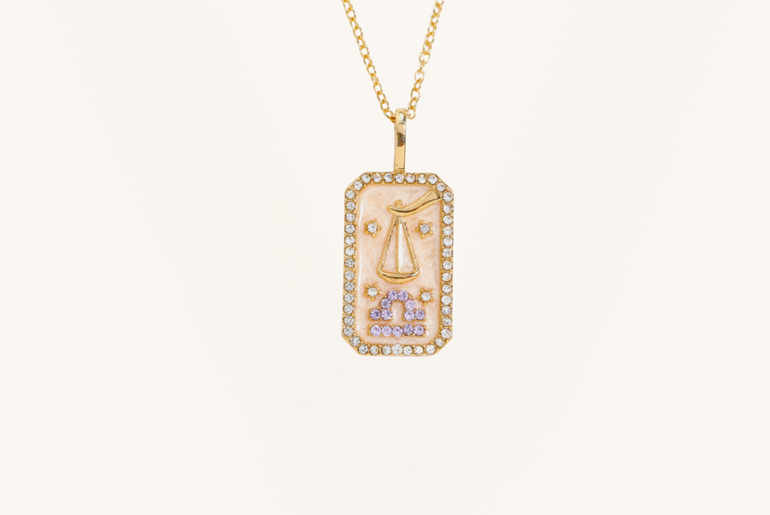 Rhinestone Constellation Pendant Copper Necklace