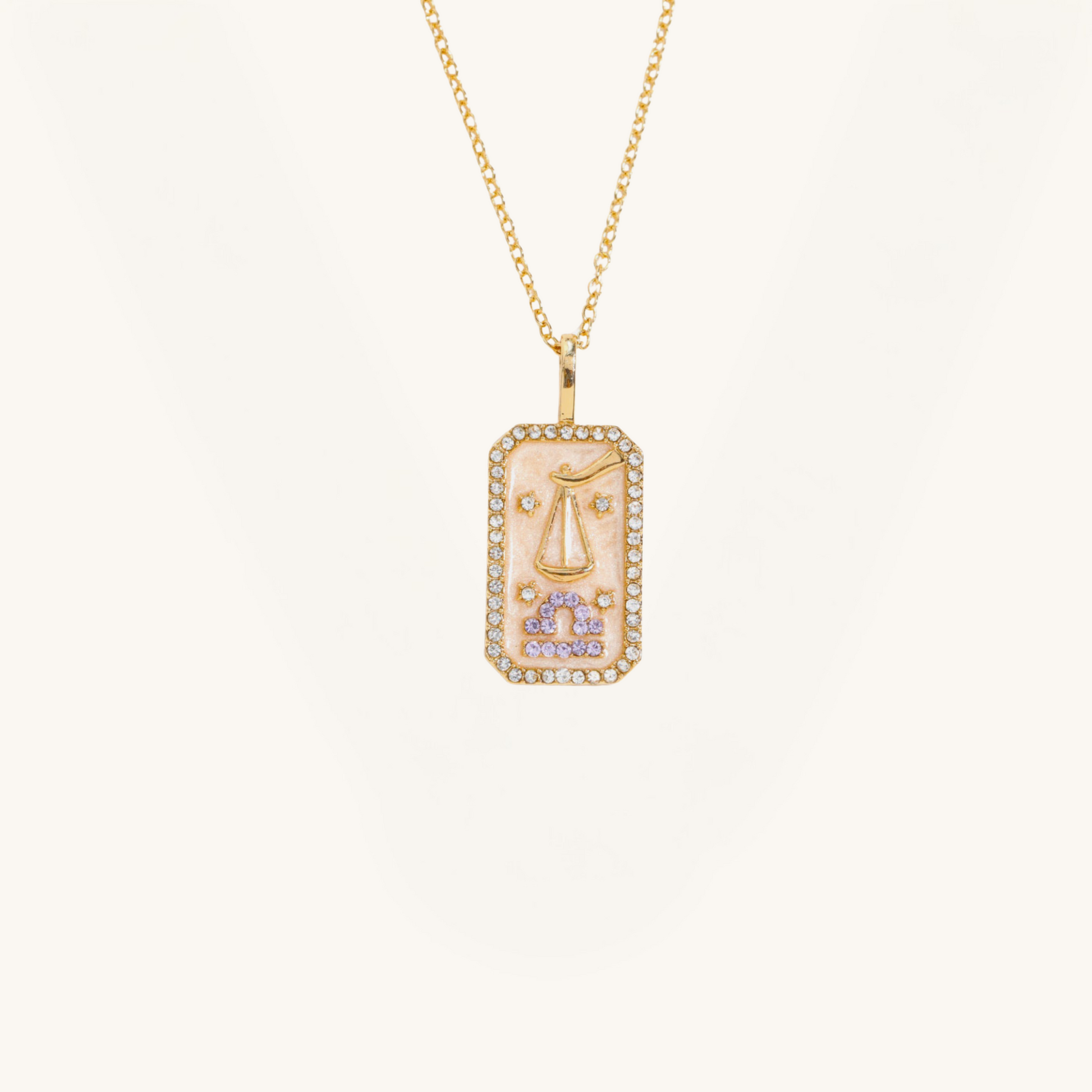 Rhinestone Constellation Pendant Copper Necklace