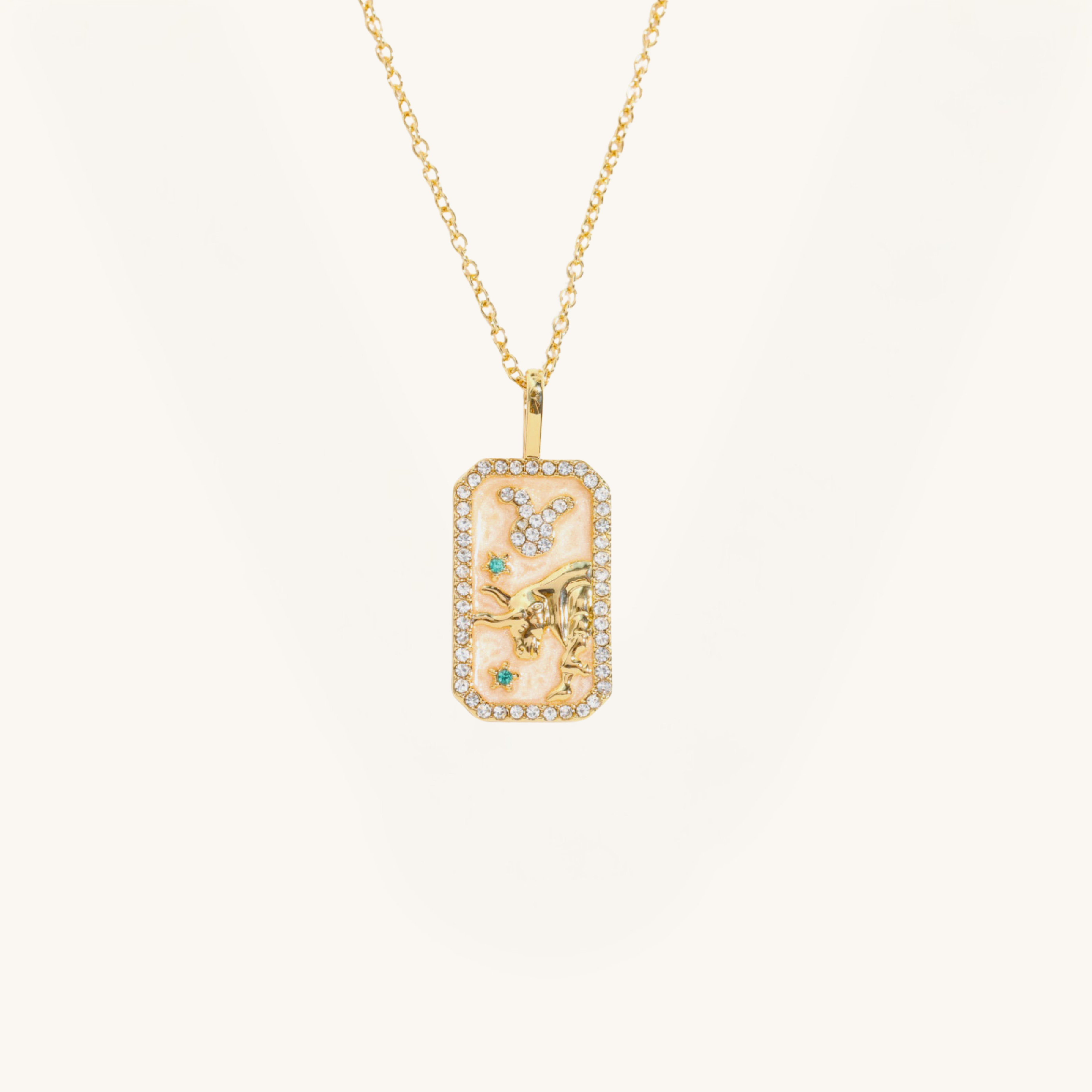 Rhinestone Constellation Pendant Copper Necklace