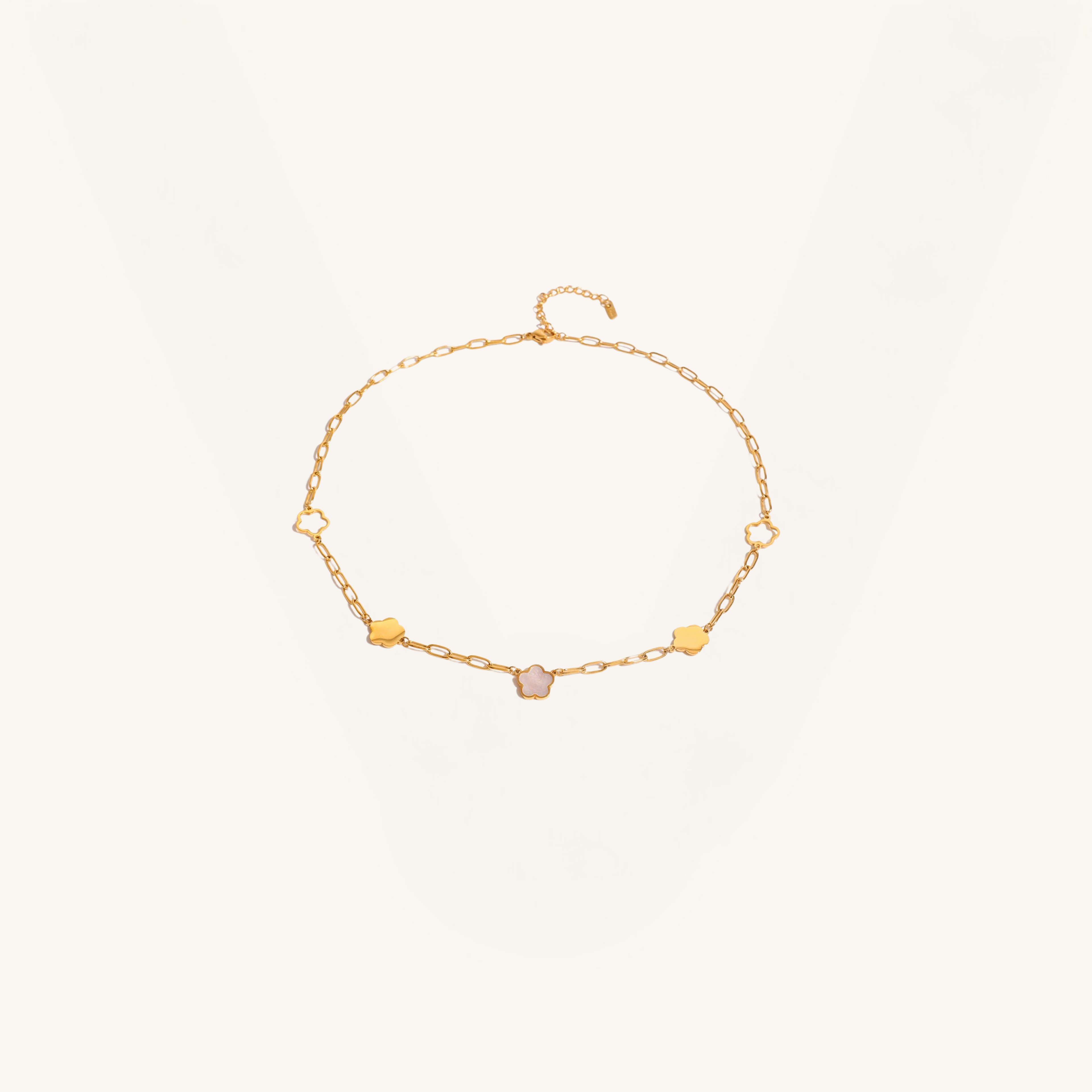 Mother-Of-Pearl Flower Necklace