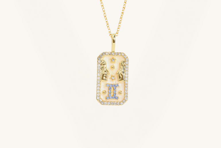 Rhinestone Constellation Pendant Copper Necklace