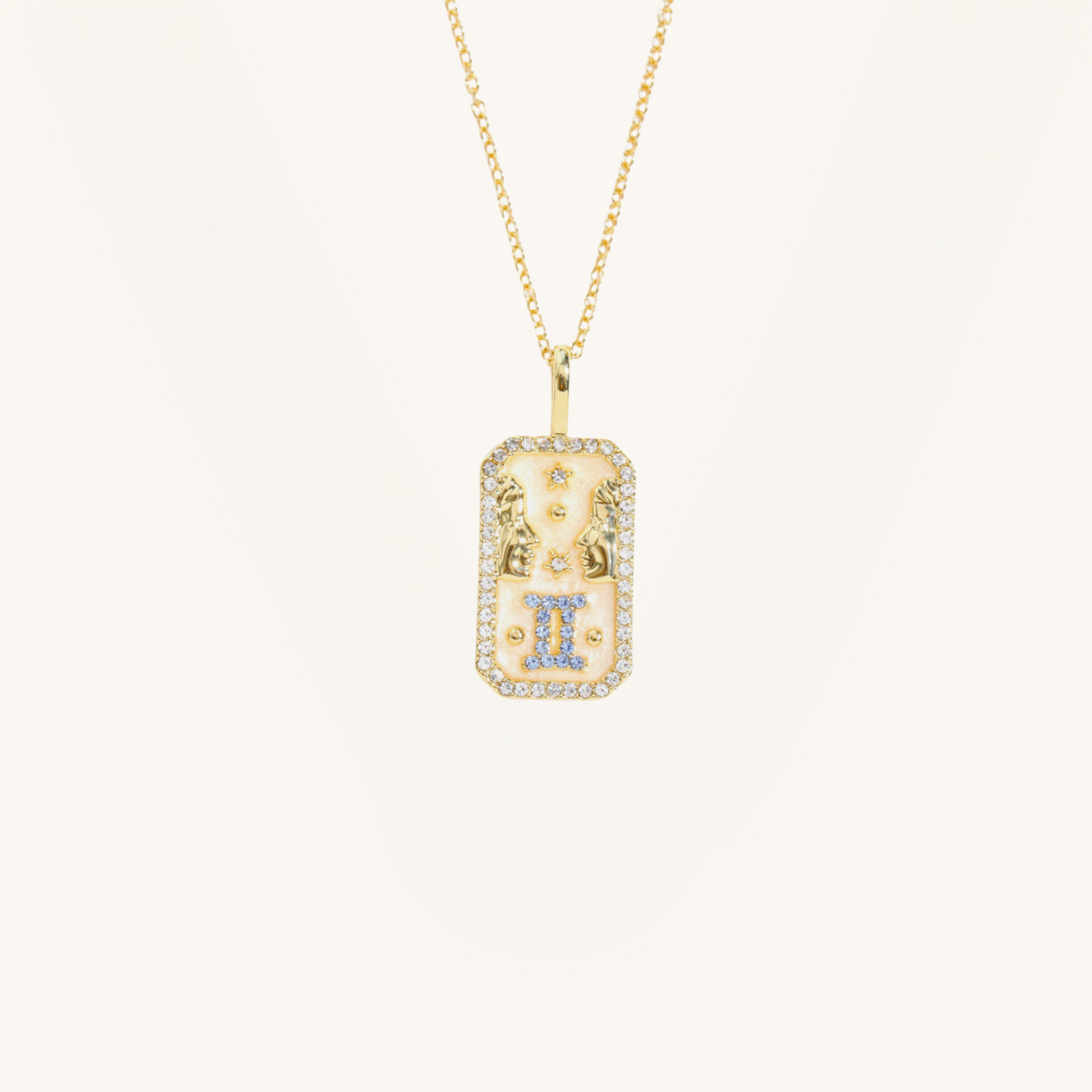 Rhinestone Constellation Pendant Copper Necklace