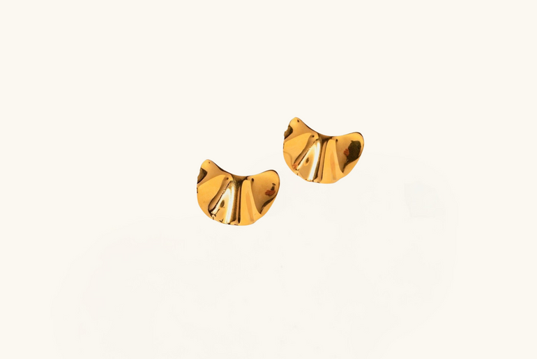 Irregular 18K Gold-Plated Earrings