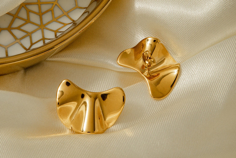 Irregular 18K Gold-Plated Earrings