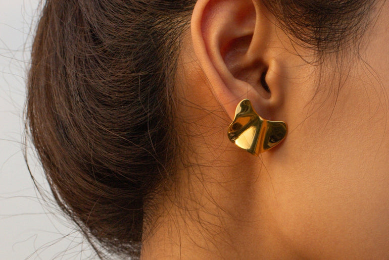 Irregular 18K Gold-Plated Earrings