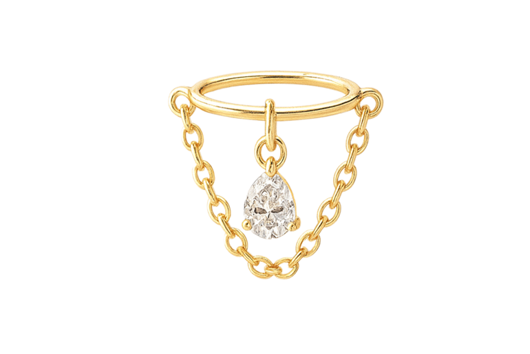 Pear Chain Drop Earring