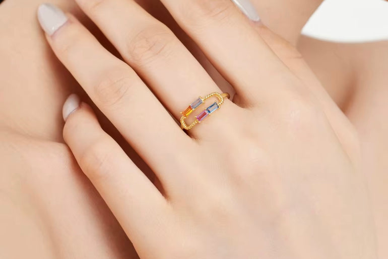Prism Twist Baguette Ring