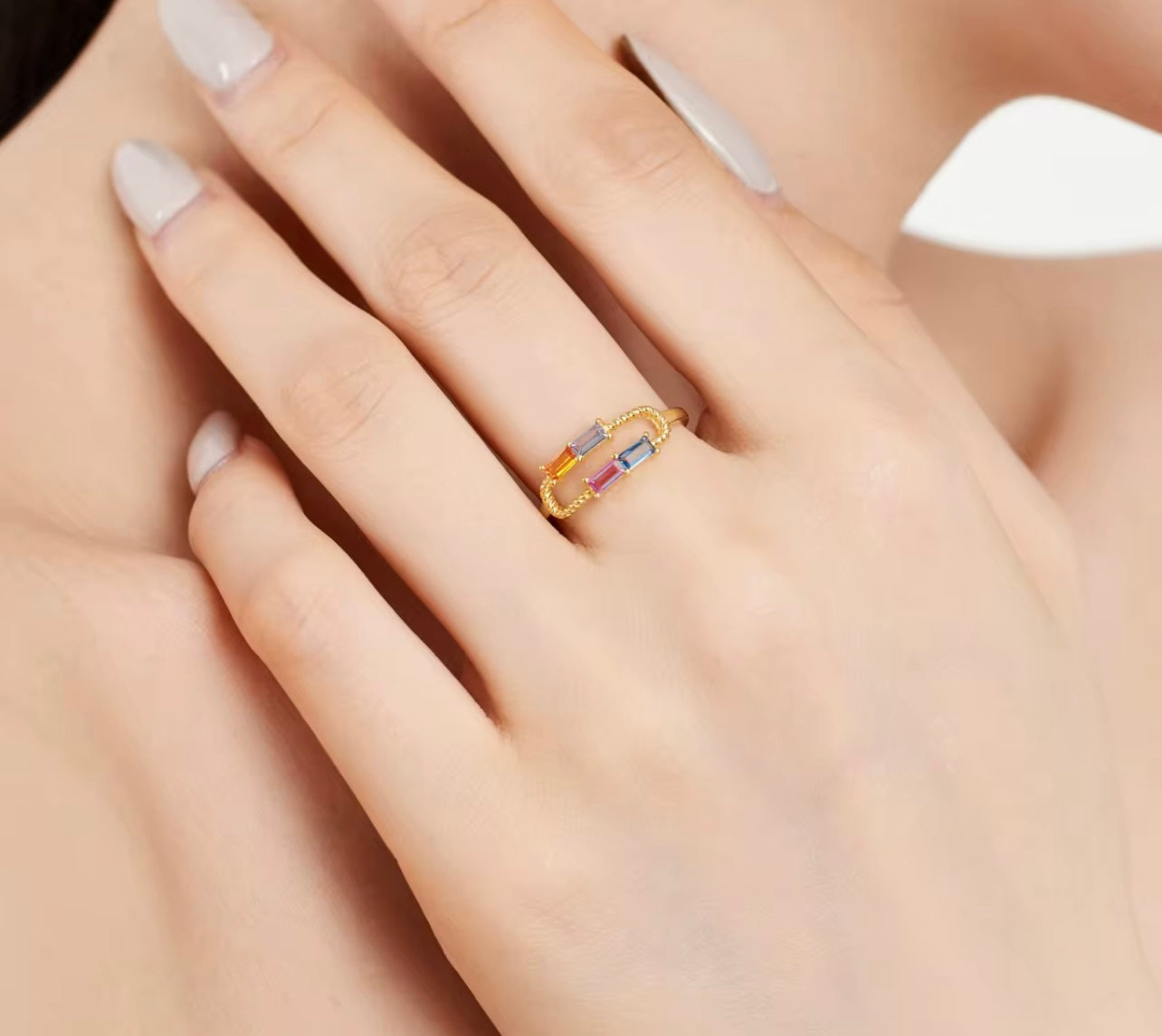 Prism Twist Baguette Ring