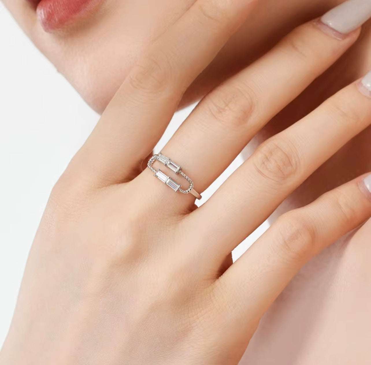 Prism Twist Baguette Ring