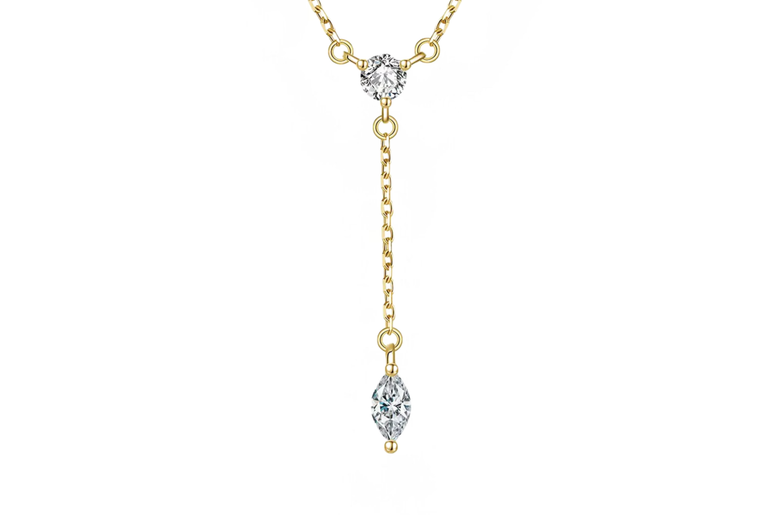 Marquise Drop Lariat Necklace