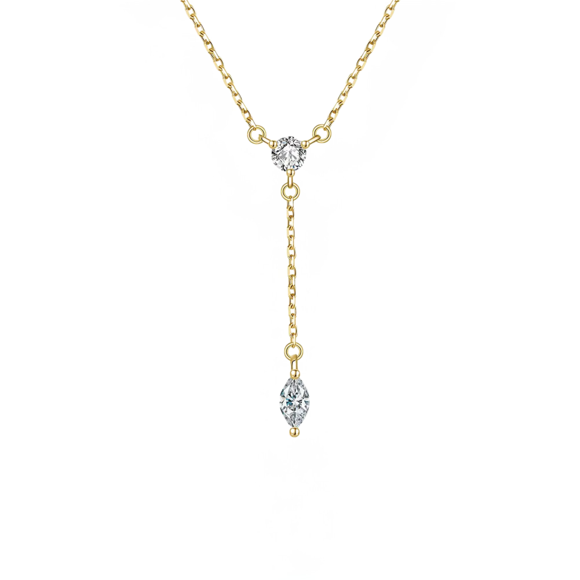 Marquise Drop Lariat Necklace