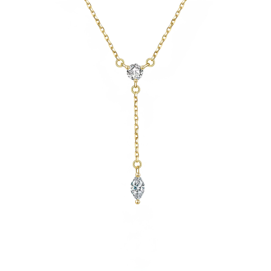 Marquise Drop Lariat Necklace