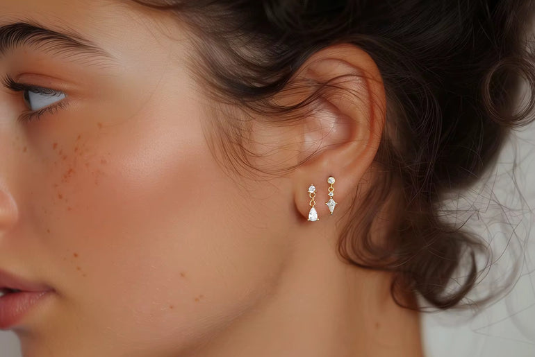 Lumiére Drop Stud Earrings