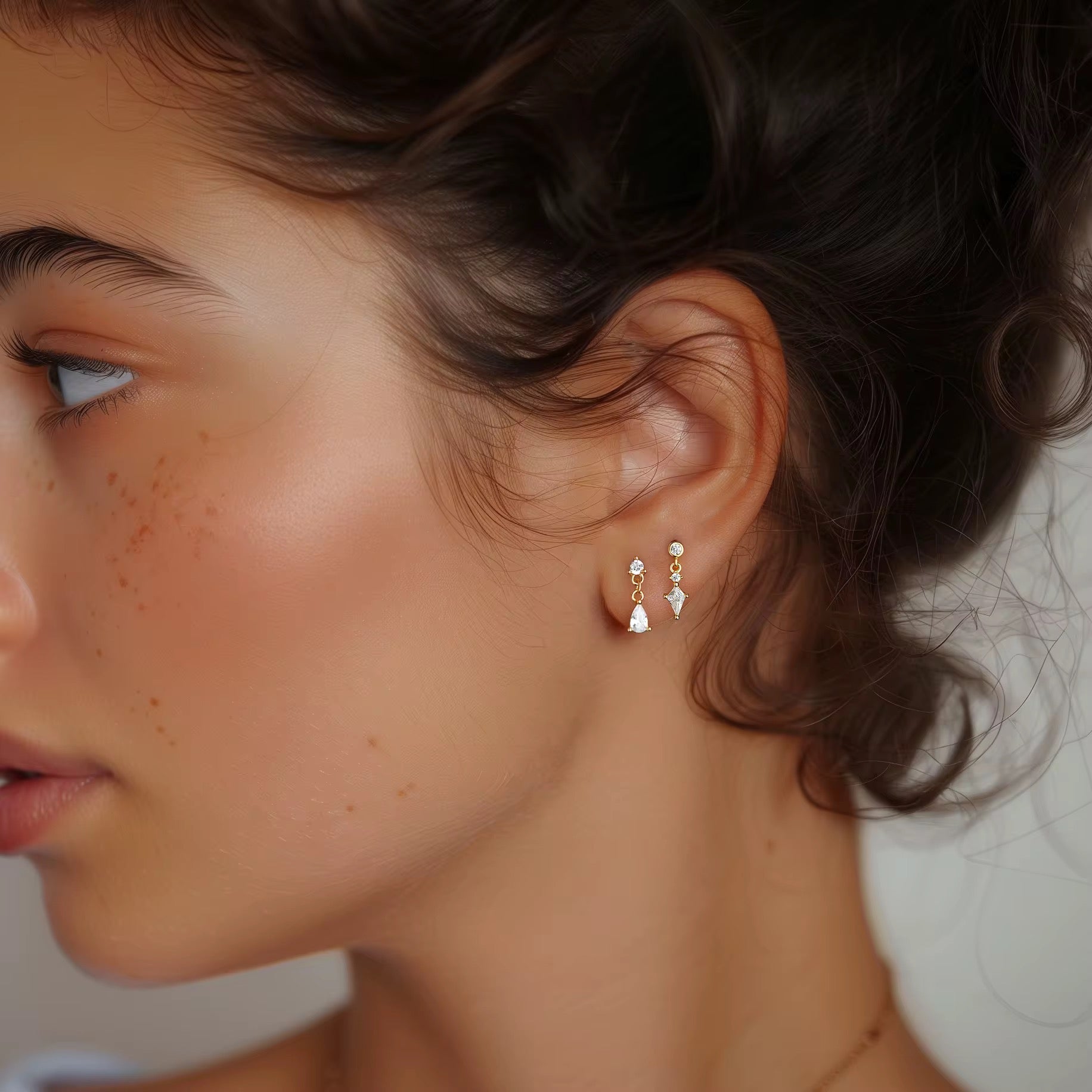 Lumiére Drop Stud Earrings