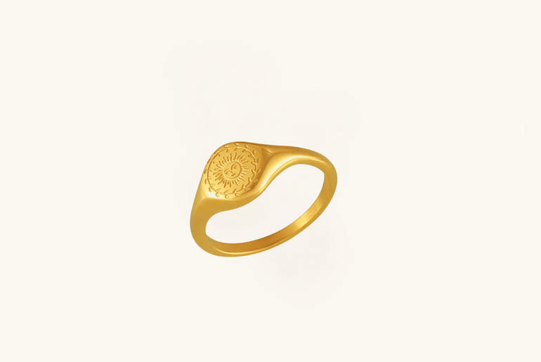 Gold-Plated Sun Ring