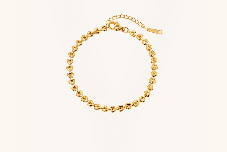 Hearts Chain Bracelet
