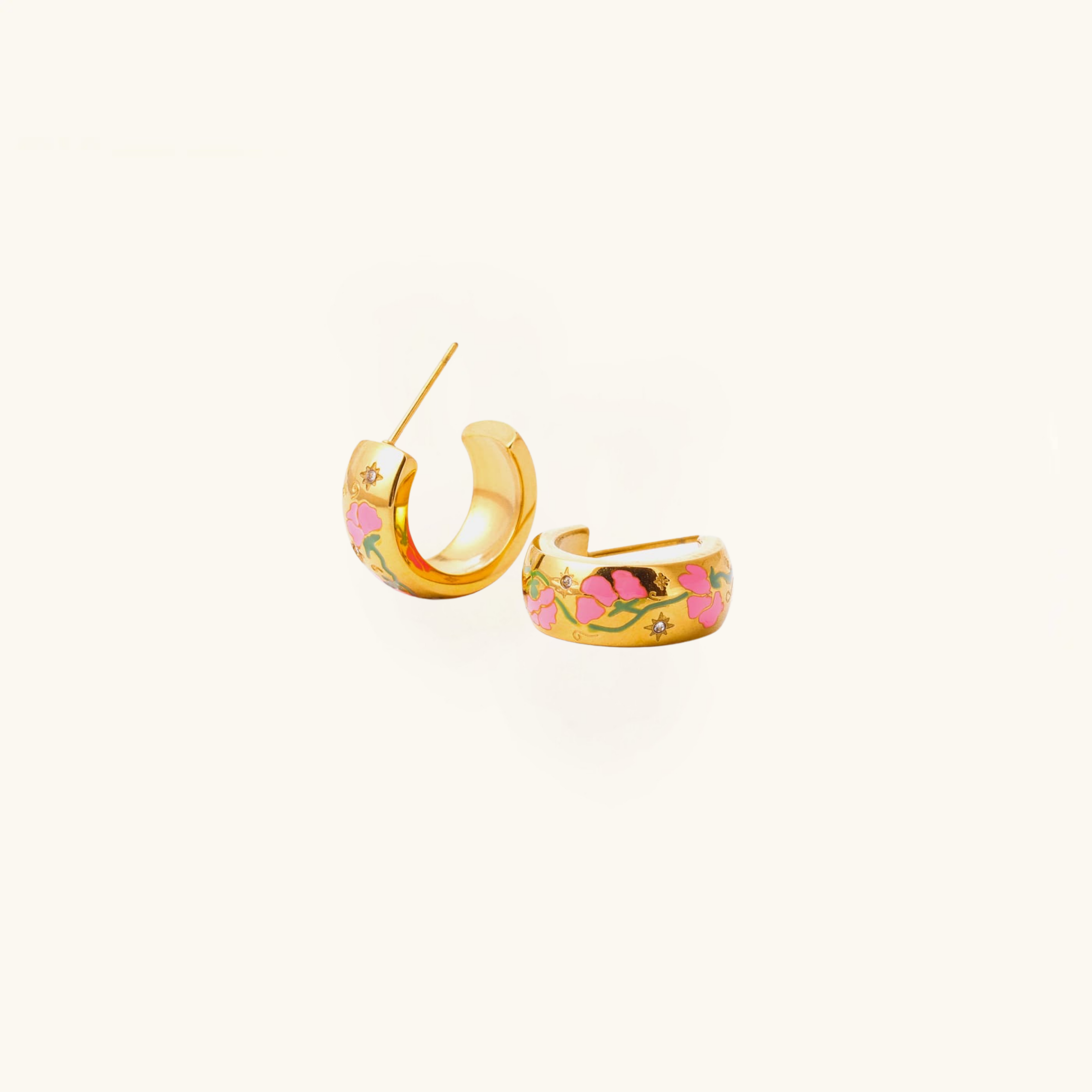 Floral C-hoops