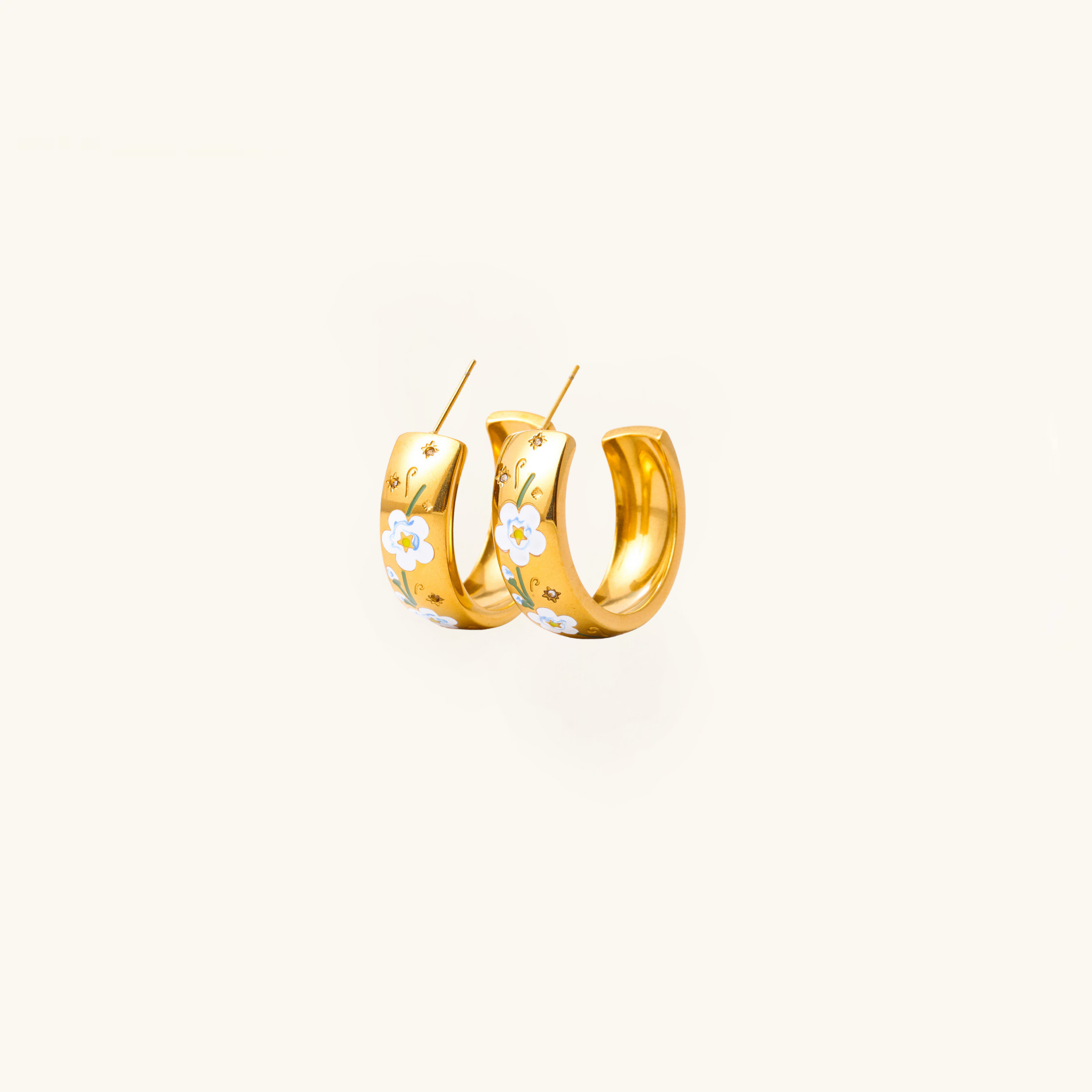 Floral C-hoops
