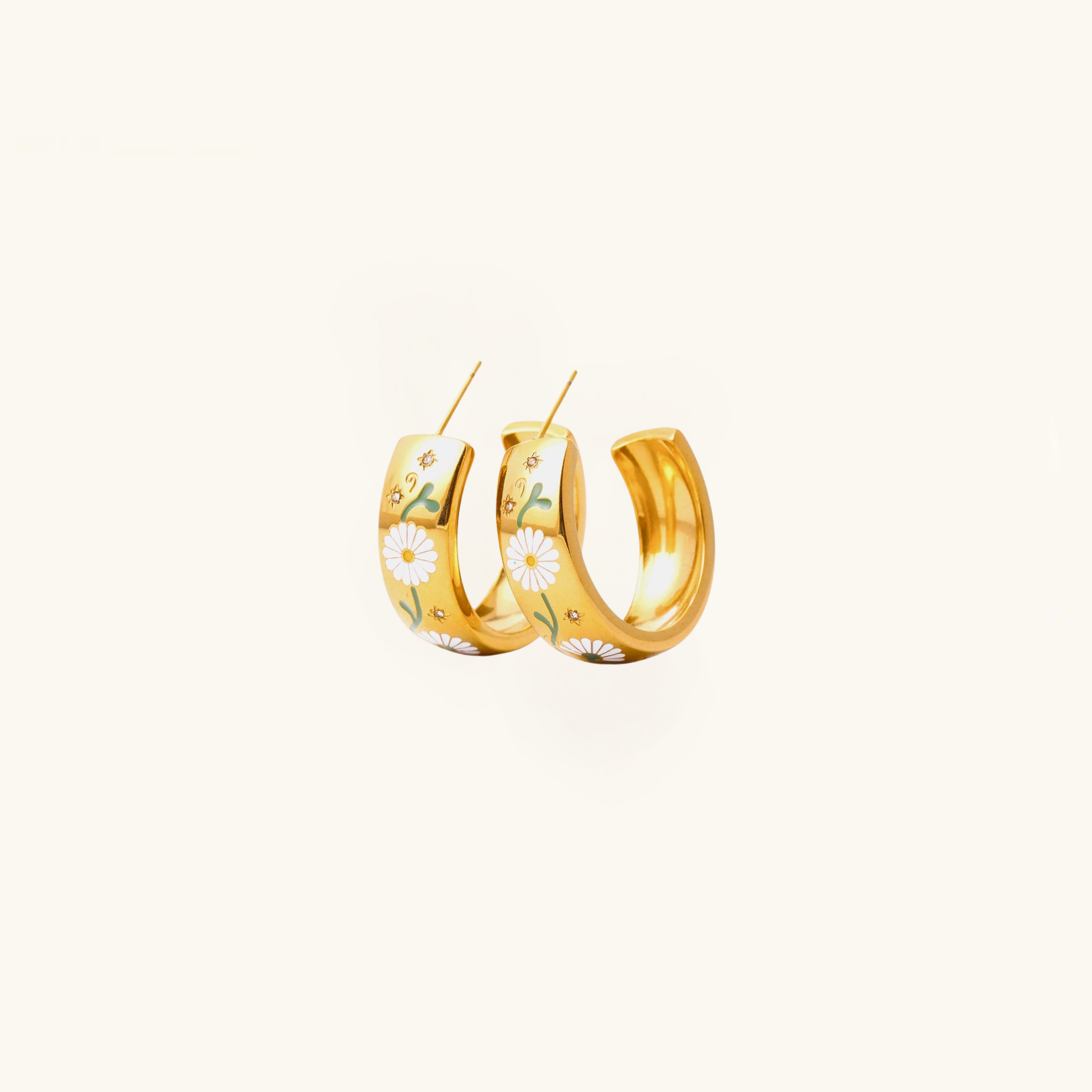 Floral C-hoops