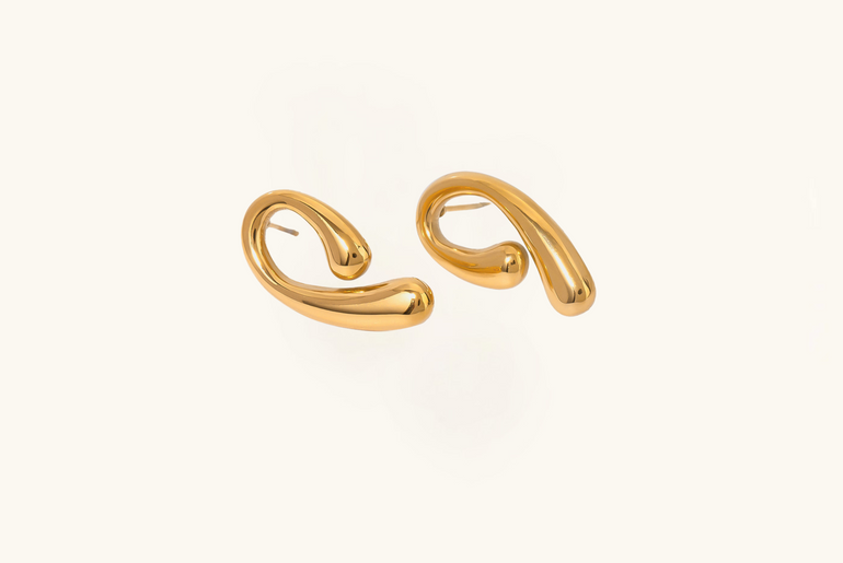 18K Gold-Plated Stainless Steel Earrings