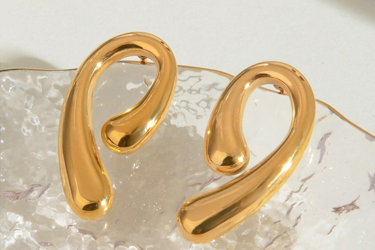 18K Gold-Plated Stainless Steel Earrings