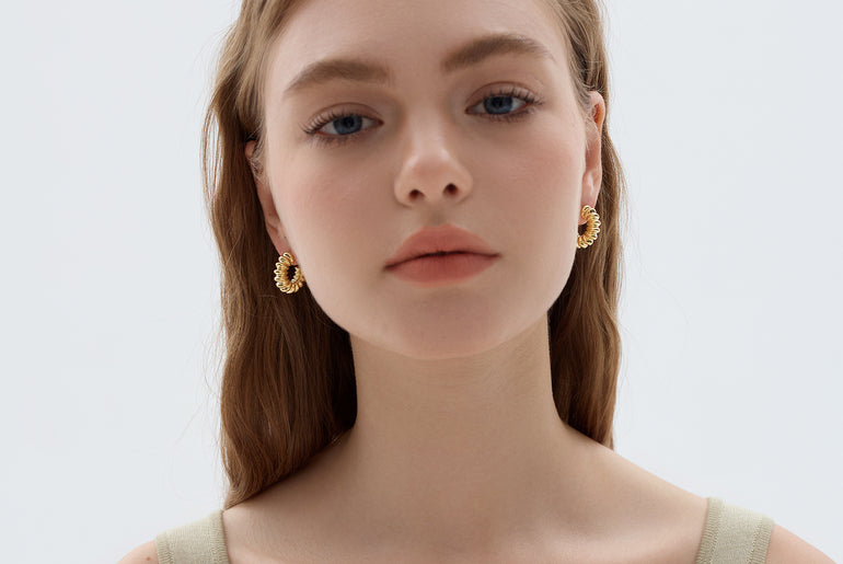 Chunky Hollow Hoop Earrings