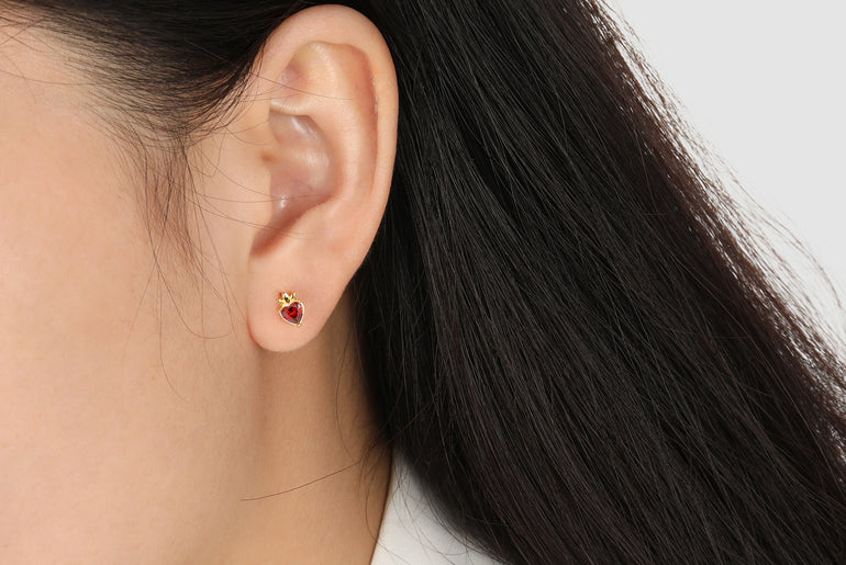 Crimson Crown Earrings