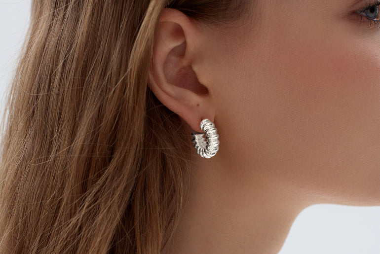 Chunky Hollow Hoop Earrings