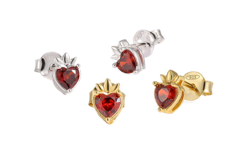 Crimson Crown Earrings