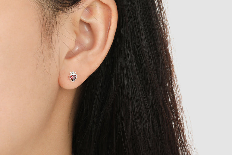Crimson Crown Earrings