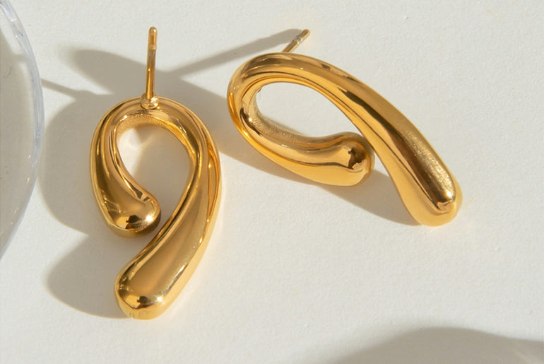 18K Gold-Plated Stainless Steel Earrings