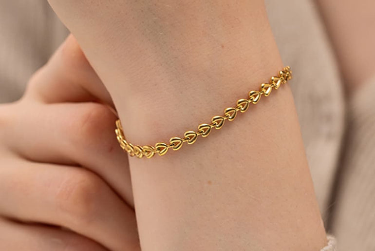 Hearts Chain Bracelet