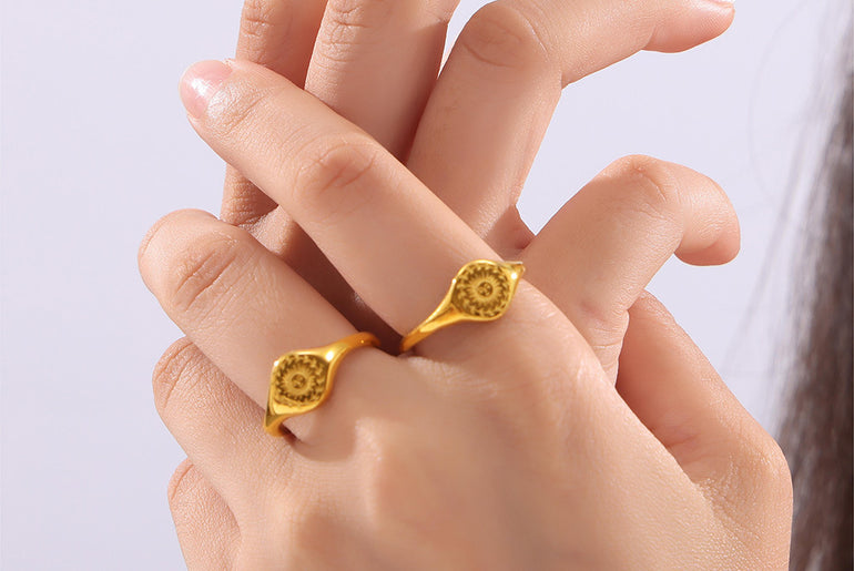 Gold-Plated Sun Ring