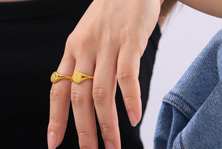 Gold-Plated Sun Ring