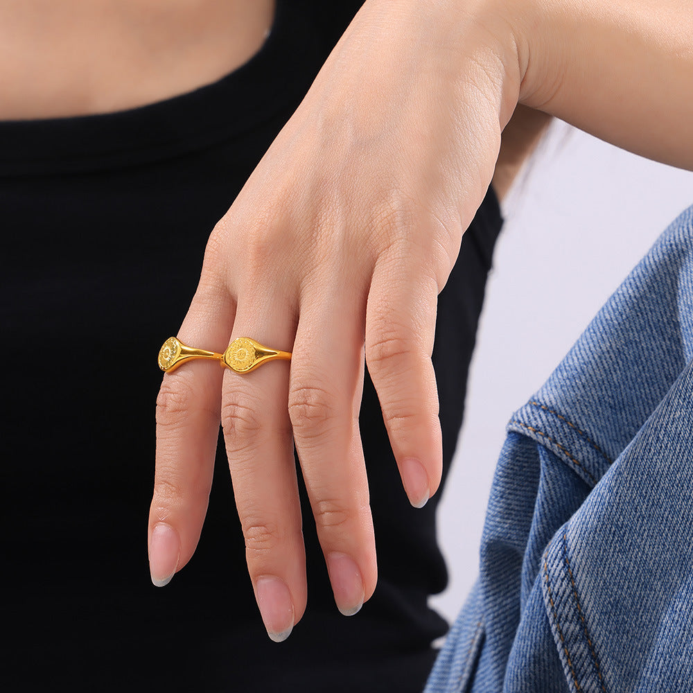 Gold-Plated Sun Ring