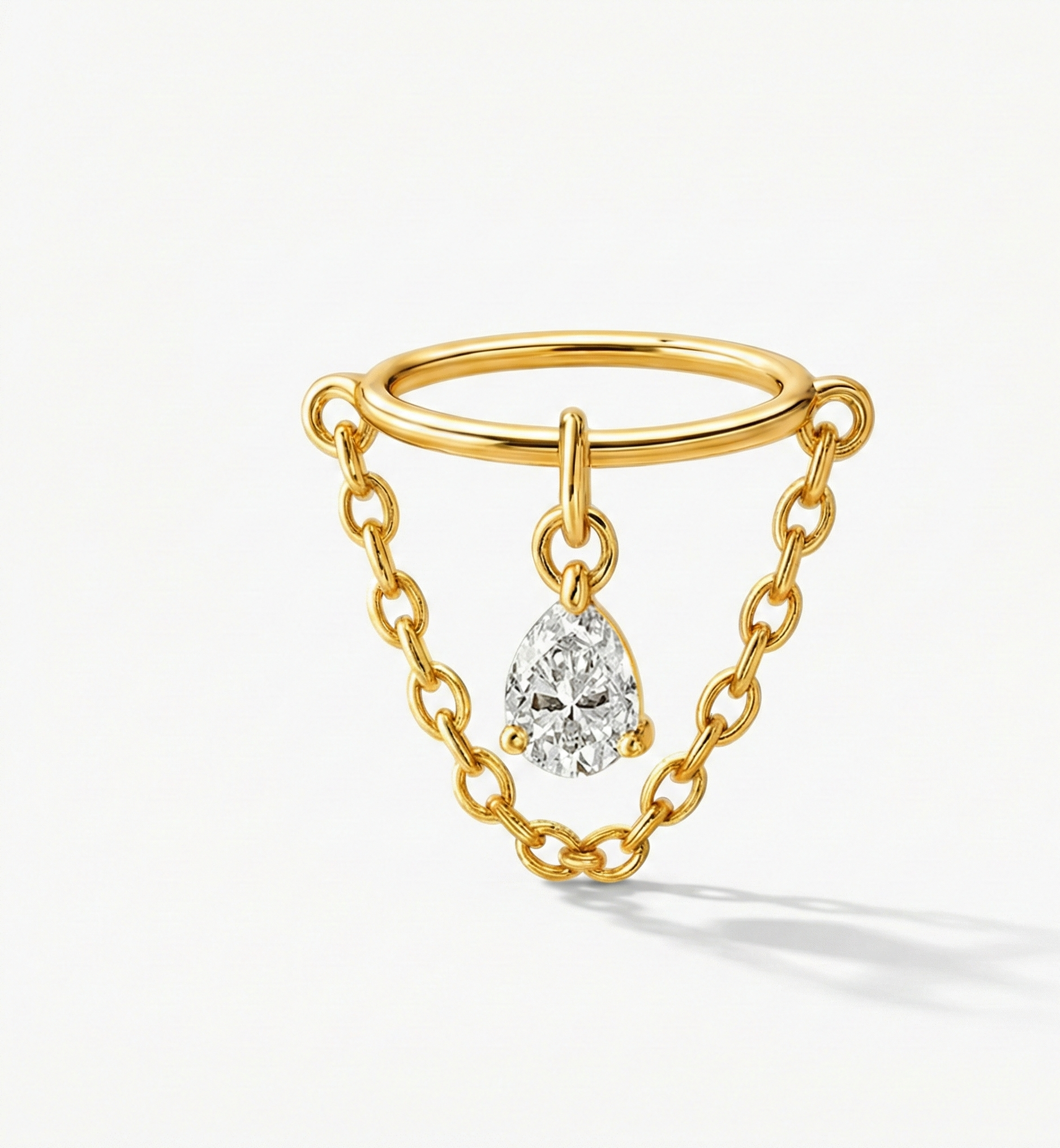 Pear Chain Drop Earring